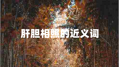 肝膽相照的近義詞