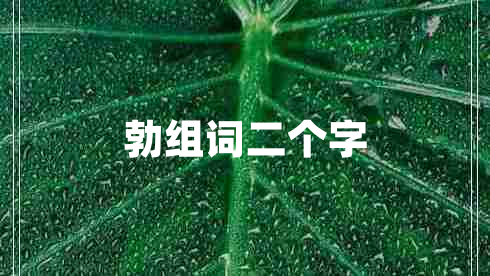 勃組詞二個(gè)字