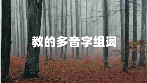 教的多音字組詞