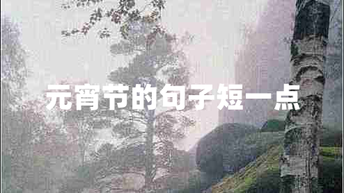 元宵節(jié)的句子短一點