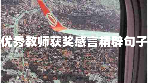 優(yōu)秀教師獲獎感言精辟句子