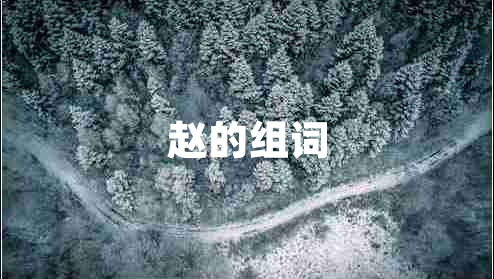 趙的組詞 趙的組詞