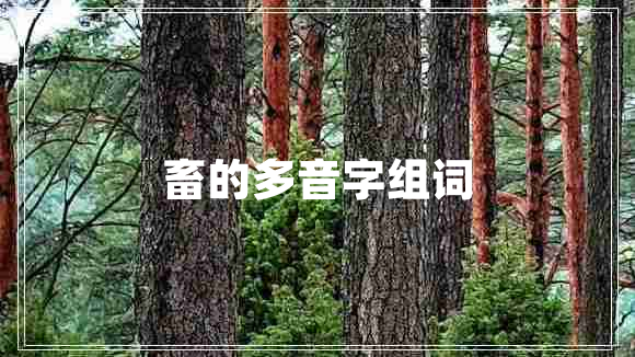 畜的多音字組詞