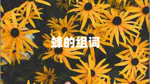 蜂的組詞
