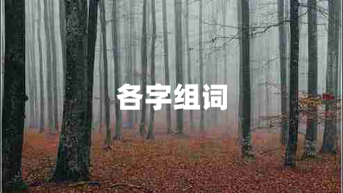 各字組詞 各字組詞