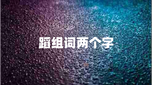 蹈組詞兩個字