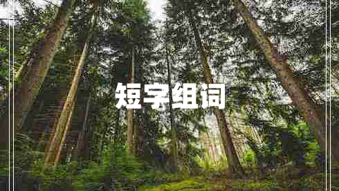 短字組詞 短字組詞