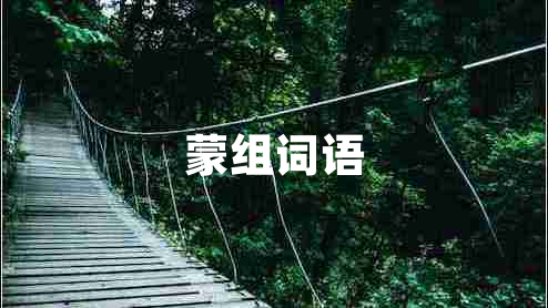 蒙組詞語 蒙組詞語