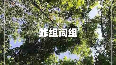 蚱組詞組 蚱組詞組