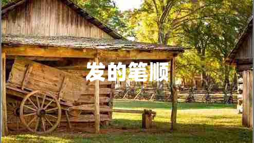 發(fā)的筆順