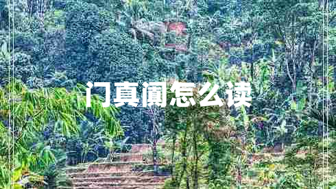 門真闐怎么讀