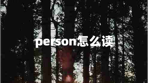 person怎么讀