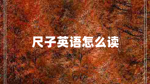 尺子英語怎么讀