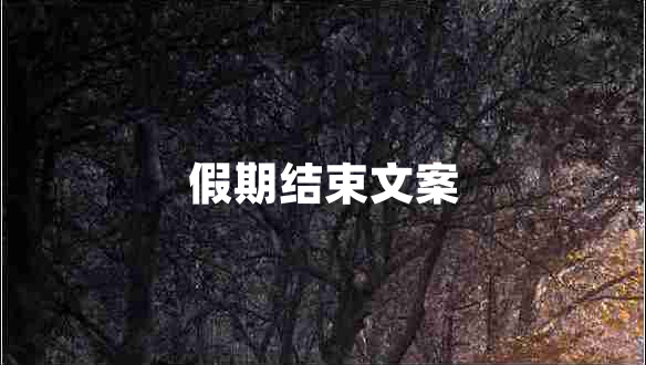 假期結(jié)束文案 假期結(jié)束文案