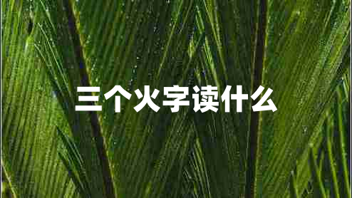 三個(gè)火字讀什么 三個(gè)火字讀什么