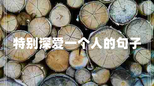 特別深愛一個人的句子