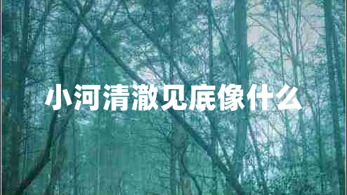 小河清澈見底像什么