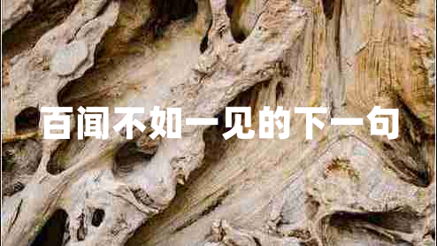 百聞不如一見(jiàn)的下一句