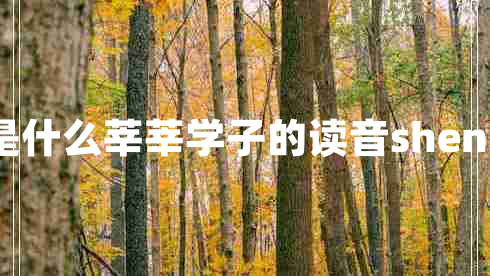 莘莘學(xué)子的讀音是什么莘莘學(xué)子的讀音shenshen還是xinxin