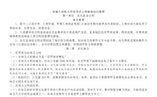 部編歷史九級上基礎(chǔ)知識填空