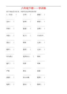 基礎(chǔ)知識(shí),字詞,八級,語文