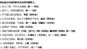 文言文基礎(chǔ)知識詞類活用